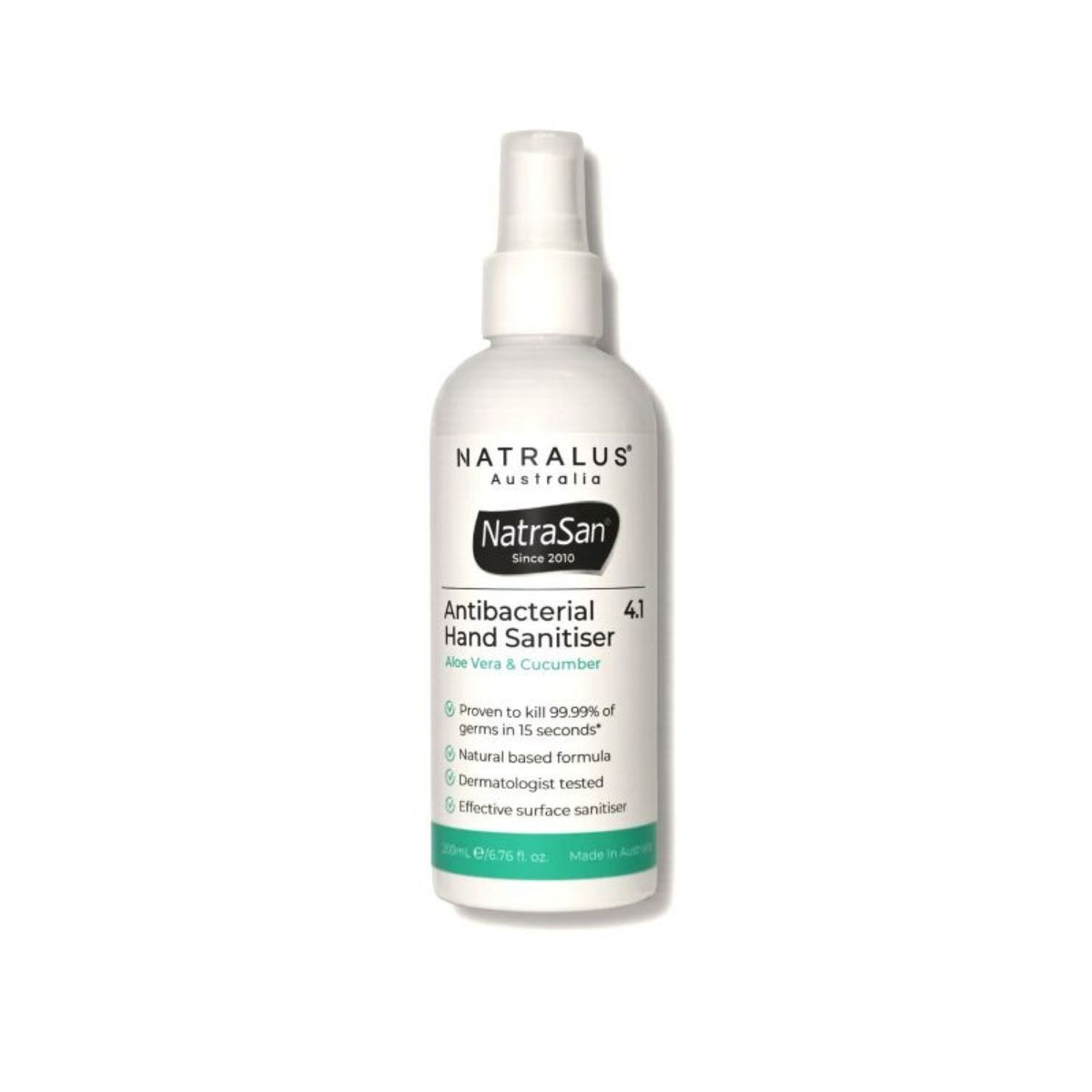 NatraSan Antibacterial Hand Sanitiser with Aloe Vera & Cucumber Spray 200ml