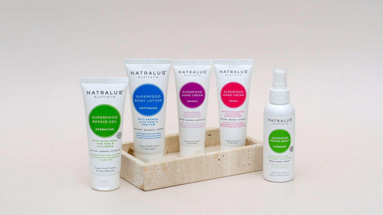 Natralus Superfood Lotion and Hand Cream