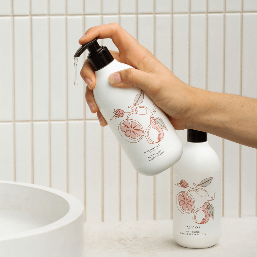 Eco-friendly hand care duo – softening cleanser and lotion for smooth, refreshed skin in Australia