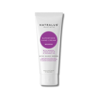 Lightweight nourishing hand cream – Natralus Superfood formula for soft, hydrated hands