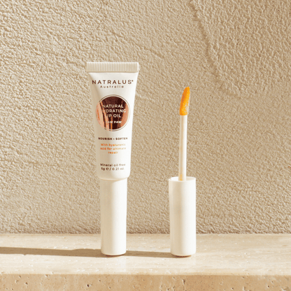 Natralus Natural Hydrating Lip Oil Treatment Paw Paw – Australian natural lip treatment with hyaluronic acid and botanical oils to soothe, repair, and deeply hydrate dry, chapped lips.