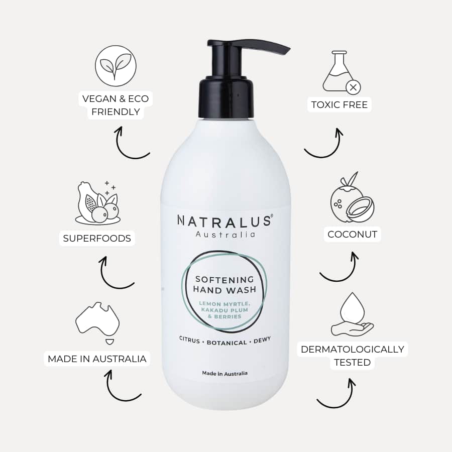 Gentle hand wash with lemon myrtle and Kakadu plum for sensitive skin