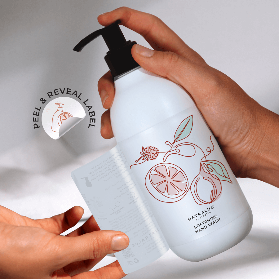 Sulfate-free softening hand wash with tangerine, fig, and berries fragrance