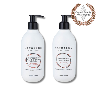 Natralus Softening Wash &amp; Lotion Duo – Tangerine, Fig &amp; Berries natural hand wash and lotion set in Australia