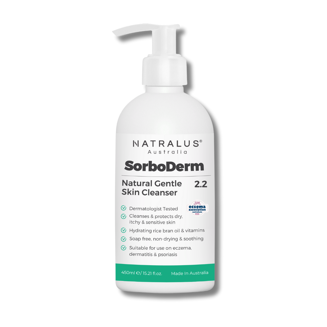 Sorboderm Natural Gentle Skin Cleanser 2.2 – fragrance-free face &amp; body wash in Australia for dry, delicate &amp; mature skin.