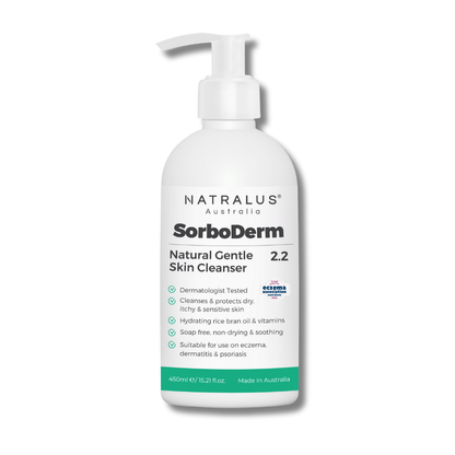 Sorboderm Natural Gentle Skin Cleanser 2.2 – fragrance-free face &amp; body wash in Australia for dry, delicate &amp; mature skin.