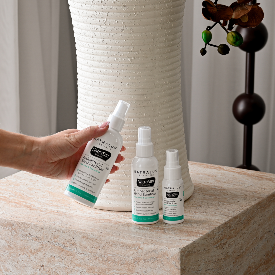 NatraSan Antibacterial Hand Sanitiser with Aloe Vera &amp; Cucumber Spray 200ml