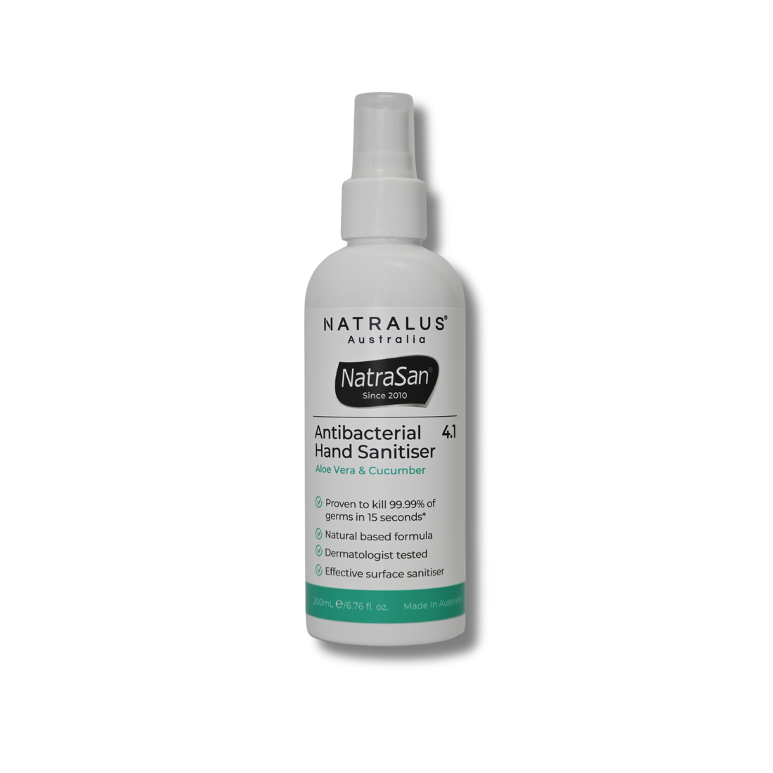 NatraSan Antibacterial Hand Sanitiser with Aloe Vera & Cucumber Spray 200ml