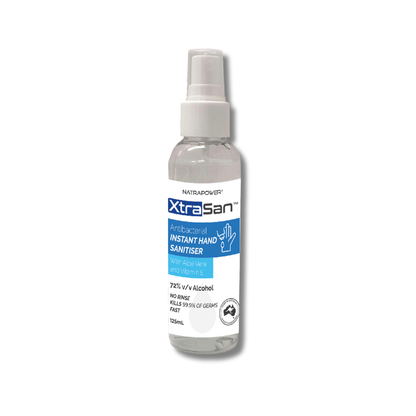 XtraSan 72% Alcohol Hand Sanitiser by NatraPower – antibacterial liquid with Aloe Vera &amp; Vanilla, kills 99.99% of germs in Australia.