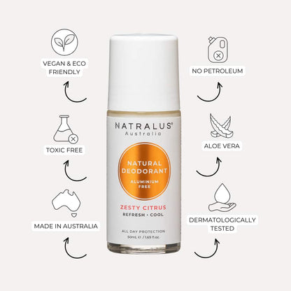 Long-lasting citrus deodorant – absorb sweat and eliminate odour naturally